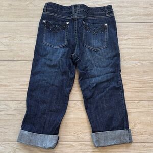 White House Black Market The Blanc Fit Dark Wash Cropped Jeans Size 0